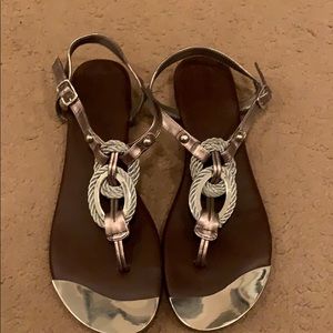 Silver sandals